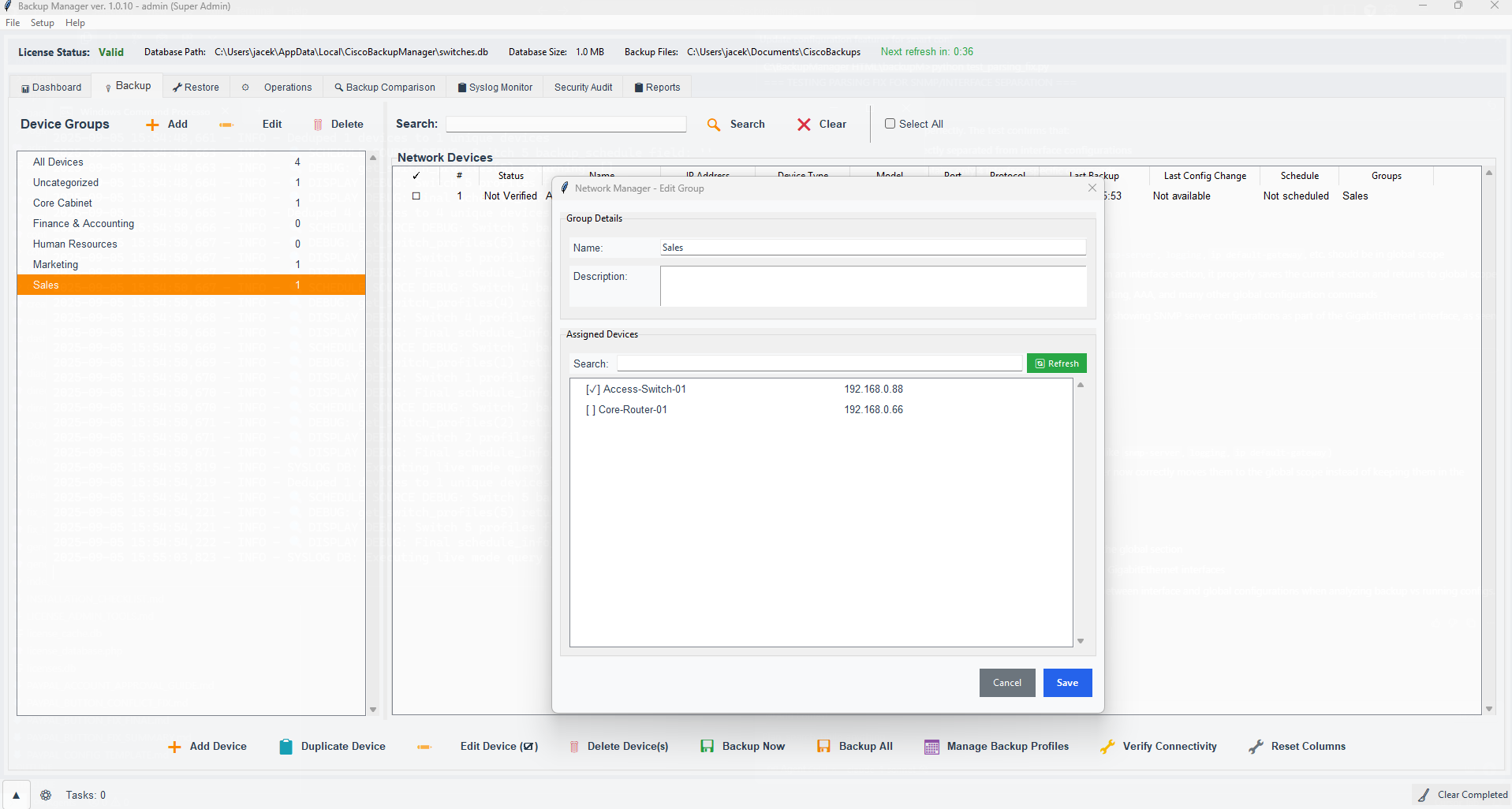 Network Backup Manager Screenshot 3